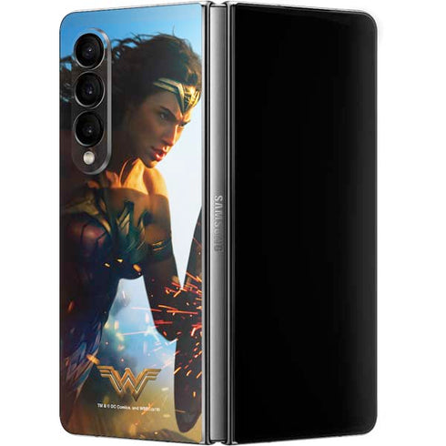 DC Comics Wonder Woman Action Pose Poster Galaxy Z Fold4 5G Skin